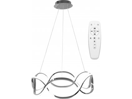 TOOLIGHT MODERNÍ ZÁVĚSNÁ STROPNÍ LAMPA LED + DÁLKOVÝ OVLADAČ PILOT | CHROM
