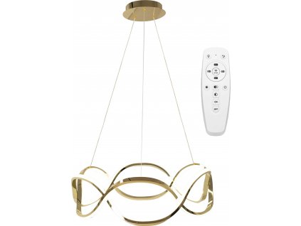 TOOLIGHT MODERNÍ ZÁVĚSNÁ STROPNÍ LAMPA LED + DÁLKOVÝ OVLADAČ PILOT | ZLATÁ