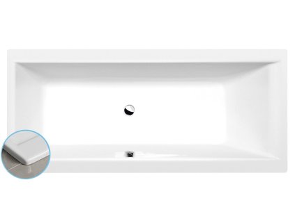 POLYSAN OBDÉLNÍKOVÁ VANA CLEO SLIM 170X75X48 CM | BÍLÁ