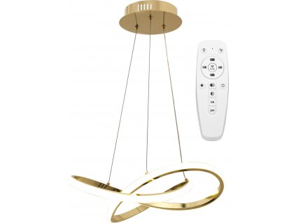 TOOLIGHT MODERNÍ ZÁVĚSNÝ SVĚTELNÝ KRUH LED + DÁLKOVÝ OVLADAČ CIRCLES | ZLATÝ