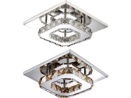 TOOLIGHT KŘIŠŤÁLOVÉ STROPNÍ SVÍTIDLO SQUARE GLAMOUR | CHROM