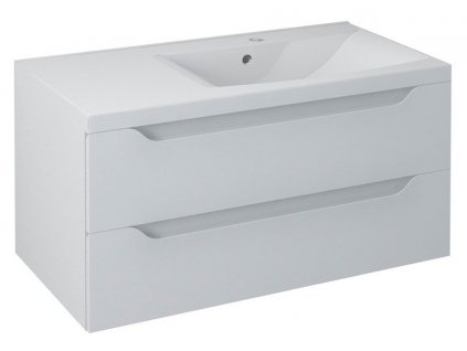 SAPHO KOUPELNOVÁ SKŘÍŇKA POD UMYVADLO WAVE  - PRAVÁ 89,7X45X47,8 CM | BÍLÁ