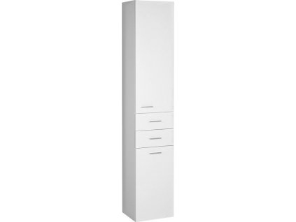 AQUALINE VYSOKÁ KOUPELNOVÁ SKŘÍŇKA ZOJA-KERAMIA FRESH S PRÁDELNÍM KOŠEM 35X184X29 CM | BÍLÁ