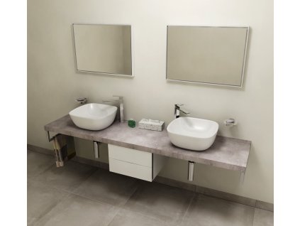 SAPHO DESKA POD UMYVADLO AVICE 240X50 CM | CEMENT