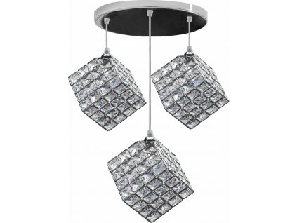 TOOLIGHT ZÁVĚSNÁ LAMPA GLAMOUR CUBE SET | CHROM, KULATÝ KRYT