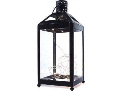 DECOKING INTERIÉROVÁ OZDOBNÁ LUCERNIČKA LANTERN | ČERNÁ