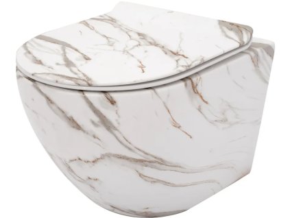 REA ZÁVĚSNÁ WC MÍSA CARLOS SLIM RIMLESS | MATNÁ LÁVA