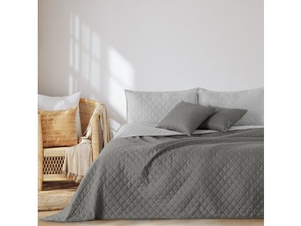 DECOKING PŘEHOZ NA POSTEL AXEL | ŠEDÝ