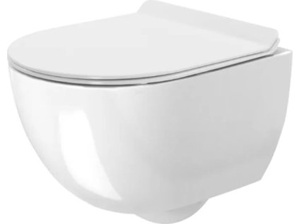 REA ZÁVĚSNÁ WC MÍSA CARTER RIMLESS | LESKLÁ BÍLÁ