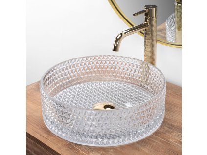 REA UMYVADLO NA DESKU CRISTAL | PRŮHLEDNÉ
