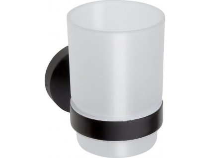 SAPHO SKLENKA X-ROUND | MLÉČNÉ SKLO/ČERNÁ MATNÁ