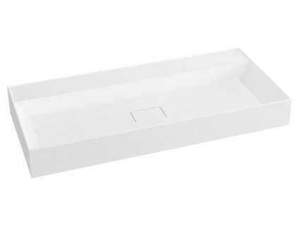 SAPHO UMYVADLO Z LITÉHO MRAMORU GODIVA 96X44 CM | BÍLÉ