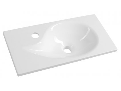 SAPHO UMÝVÁTKO Z LITÉHO MRAMORU AQUA 50,5X1,8X25 CM |  BÍLÉ