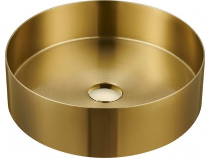 SAPHO NEREZOVÉ UMYVADLO NA DESKU AURUM, PRŮMĚR 38 CM | ZLATÉ
