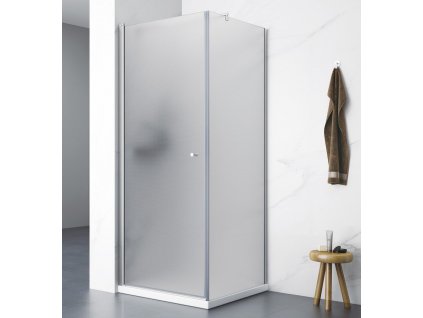 GELCO ČTVERCOVÝ SPRCHOVÝ KOUT PILOT 100X100 CM | STŘÍBRNÉ PROFILY, KOUŘOVÉ SKLO