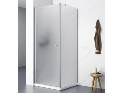 GELCO ČTVERCOVÝ SPRCHOVÝ KOUT PILOT 90X90 CM | STŘÍBRNÉ PROFILY, KOUŘOVÉ SKLO
