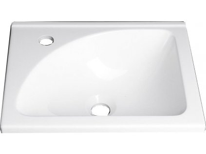 AQUALINE ZÁPUSTNÉ UMYVADLO Z LITÉHO MRAMORU 40X32 CM | BÍLÉ