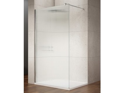 GELCO SPRCHOVÁ ZÁSTĚNA K INSTALACI KE STĚNĚ VARIO 90 CM | STŘÍBRNÁ/SKLO NORDIC
