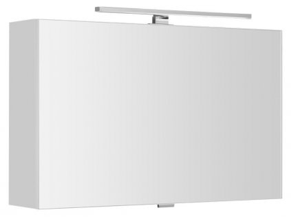 SAPHO ZRCADLOVÁ SKŘÍŇKA CLOE S VÝKLOPNÝMI DVÍŘKY A LED OSVĚTLENÍM 80X50X18CM | BÍLÁ