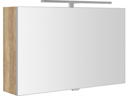SAPHO ZRCADLOVÁ SKŘÍŇKA CLOE S VÝKLOPNÝMI DVÍŘKY A LED OSVĚTLENÍM 80X50X18 CM | DUB ALABAMA