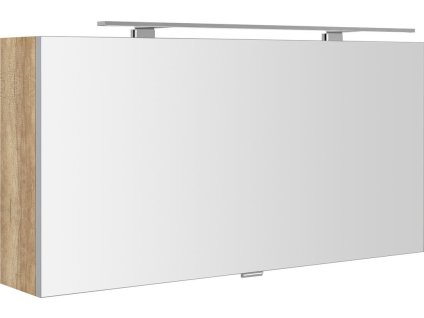 SAPHO ZRCADLOVÁ SKŘÍŇKA CLOE S VÝKLOPNÝMI DVÍŘKY A LED OSVĚTLENÍM 100X50X18 CM | DUB ALABAMA