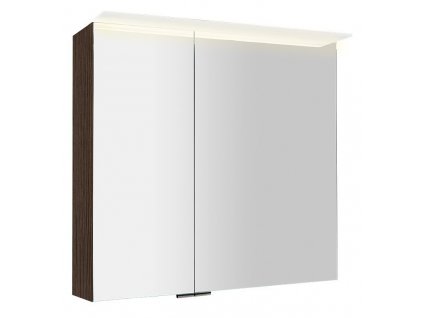 SAPHO ZRCADLOVÁ SKŘÍŇKA LINEX S LED OSVĚTLENÍM 80X70X15 CM | BOROVICE RUSTIK