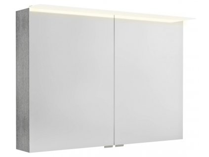 SAPHO ZRCADLOVÁ SKŘÍŇKA LINEX S LED OSVĚTLENÍM 100X70X15 CM | DUB STŘÍBRNÝ