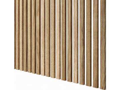 NÁSTĚNNÁ 3D LAMELA SLIM 3X1,8X275 CM | S PRAVOU DUBOVOU DÝHOU