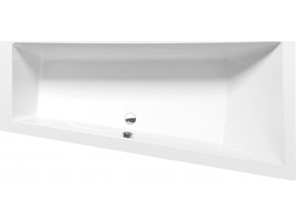 POLYSAN ROHOVÁ ASYMETRICKÁ VANA ANDRA - PRAVÁ 170X90X45 CM | BÍLÁ