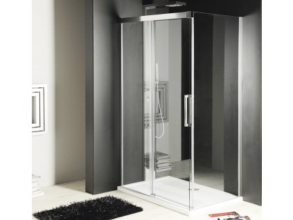 GELCO OBDÉLNÍKOVÝ SPRCHOVÝ KOUT FONDURA 130X100 CM | ČIRÉ SKLO, L/P VARIANTA