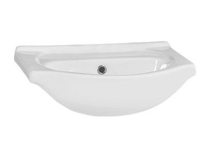 AQUALINE ZÁPUSTNÉ KERAMICKÉ UMYVADLO SIMPLEX ECO 50X42 CM | BÍLÉ