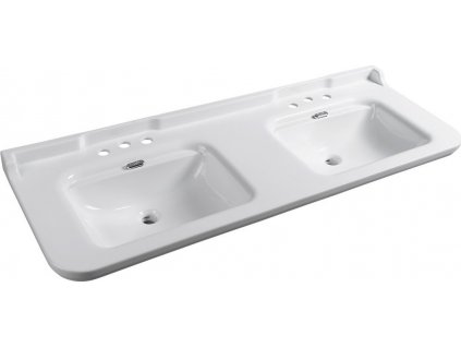 KERASAN KERAMICKÉ DVOJUMYVADLO WALDORF 150X55 CM | BÍLÉ