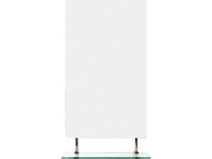 SAPHO ZRCADLO S POLICÍ WEGA 50X80 CM | STŘÍBRNÉ PROFILY