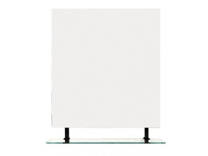 SAPHO ZRCADLO S POLICÍ WEGA 80X80 CM | ČERNÁ MAT