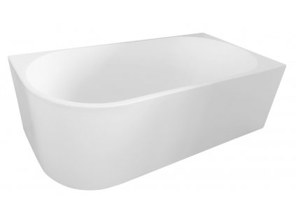 AQUALINE ROHOVÁ STOJÍCÍ VANA TIBERA R 170X80 CM | BÍLÁ, PRAVÝ ROH