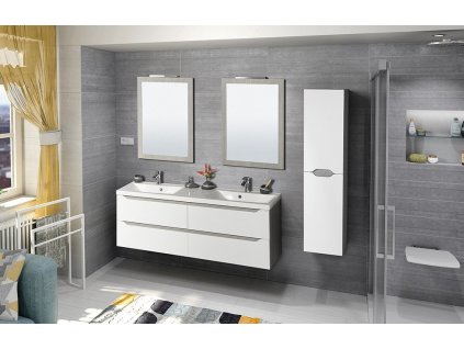 SAPHO KOUPELNOVÝ SESTAVA WAVE 150 | BÍLÁ/DUB STŘÍBRNÝ