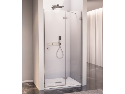 POLYSAN SPRCHOVÉ DVEŘE DO NIKY FORTIS EDGE 90 CM | ČIRÉ SKLO, PRAVÉ