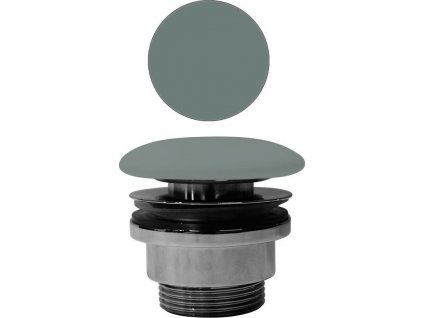 GSI NEUZAVÍRATELNÁ UMYVADLOVÁ VÝPUST COLOR S KERAMICKOU KRYTKOU, TL.5-65 MM | ZELENÁ MATNÁ