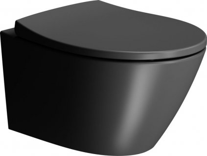GSI ZÁVĚSNÁ WC MÍSA MODO 37X52 CM | ČERNÁ MATNÁ