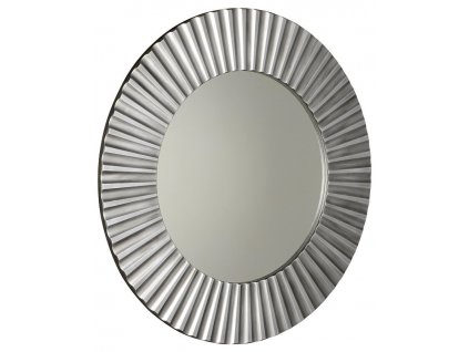 SAPHO KULATÉ ZRCADLO V DŘEVĚNÉM RÁMU PRIDE PRŮMĚR 90 CM | STŘÍBRNÁ