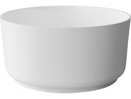 POLYSAN VOLNĚ STOJÍCÍ VANA ESTATIS Z LITÉHO MRAMORU Ø110X51 CM | BÍLÁ MATNÁ