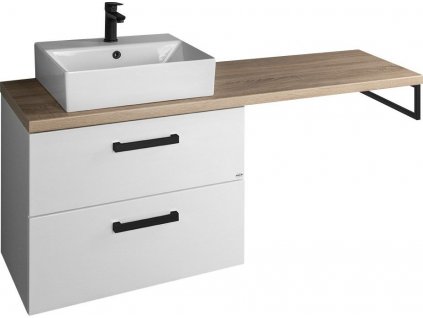 AQUALINE KOUPELNOVÁ SESTAVA VEGA 145 CM | BÍLÁ/DUB PLATIN