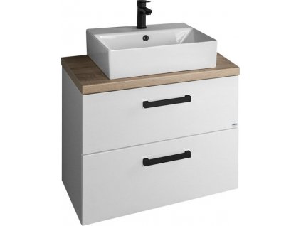 AQUALINE KOUPELNOVÝ SESTAVA VEGA 82,5 CM | BÍLÁ/DUB PLATIN