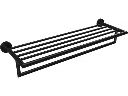 SAPHO POLIČKA NA RUČNÍKY S HRAZDOU X-ROUND 50 CM | ČERNÁ