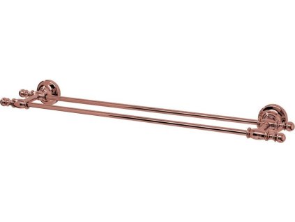 SAPHO DVOJITÝ DRŽÁK RUČNÍKŮ PERLA 64,5X5,5 CM | ROSEGOLD
