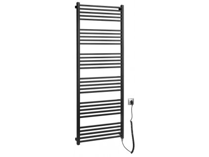 SAPHO ELEKTRICKÝ TOPNÝ ŽEBŘÍK METRO-E 60X162 CM, 800 W | ČERNÝ MATNÝ