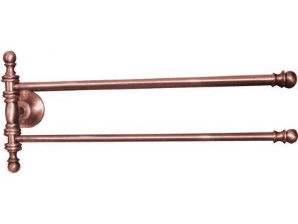 SAPHO OTOČNÝ DVOJITÝ DRŽÁK RUČNÍKŮ PERLA 39 CM | ROSEGOLD