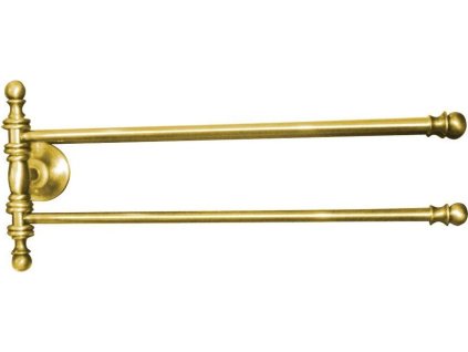 SAPHO OTOČNÝ DVOJITÝ DRŽÁK RUČNÍKŮ PERLA 39 CM | ZLATÝ