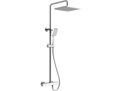 SAPHO SPRCHOVÝ SLOUP DARK S TERMOSTATICKOU BATERIÍ  | CHROMOVÝ