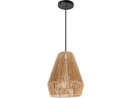 TOOLIGHT STROPNÍ SVÍTIDLO BOHO | ČERNÉ KOVÁNÍ, JUTOVÝ PROVÁZEK
